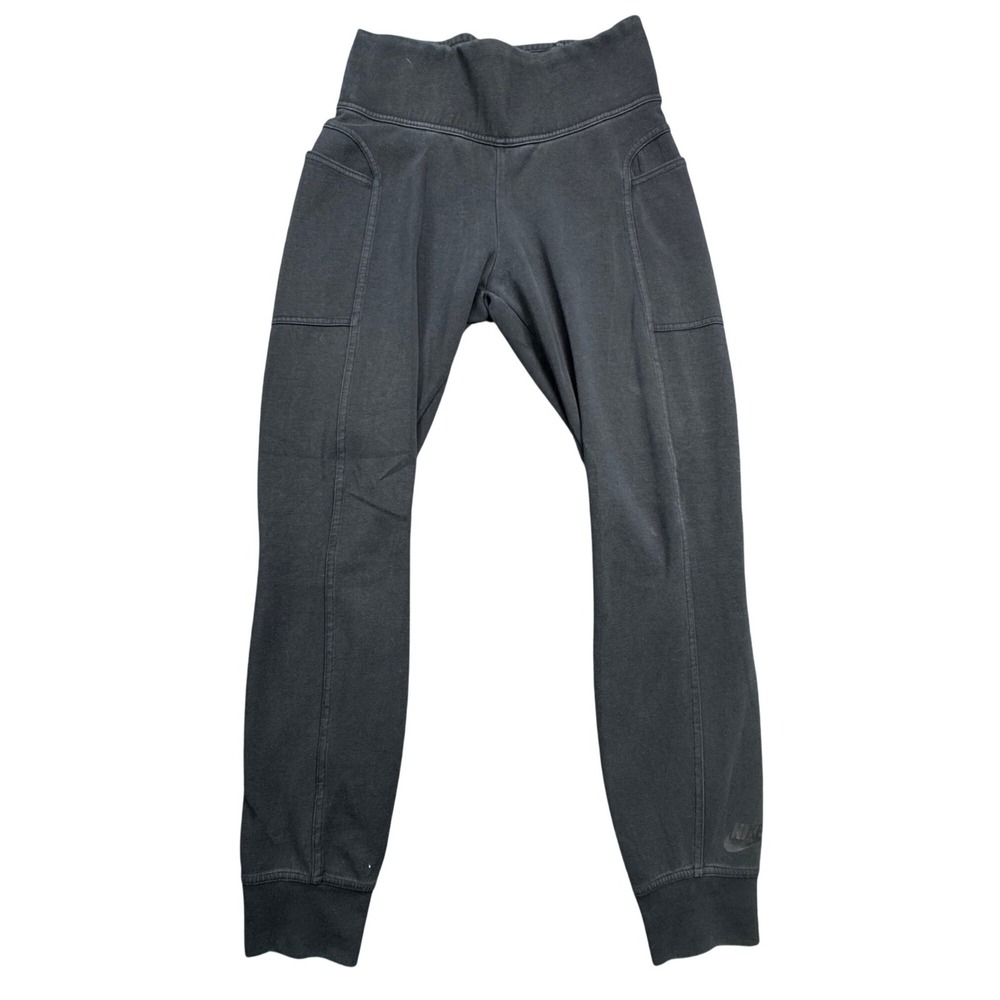 Nike Joggers Womens M Black High Rise Athletic Pockets Tapered Sweatpants